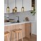 Designers Fountain U Turn 60 Watt 1 Light Matte Black Pendant with Gold Metal Shade D263M-4P-MB - alternate 2